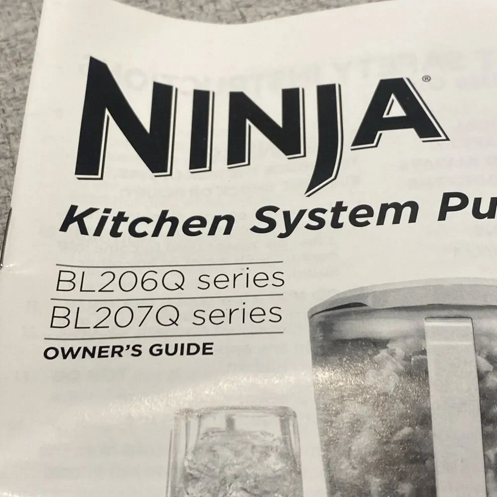 Ninja Kitchen System Pulse BL206Q BL207 Locking Lid + Food Pusher Replacement